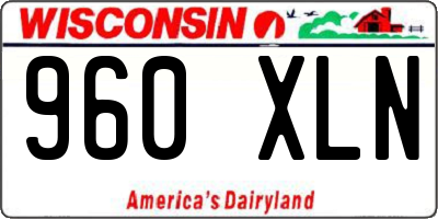 WI license plate 960XLN