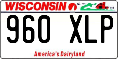WI license plate 960XLP