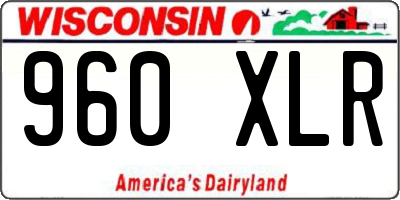 WI license plate 960XLR