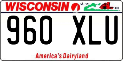 WI license plate 960XLU