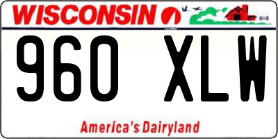 WI license plate 960XLW