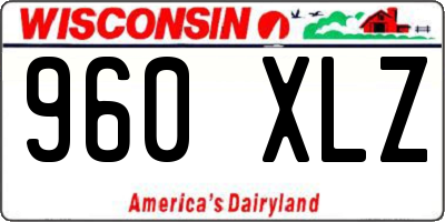 WI license plate 960XLZ