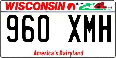 WI license plate 960XMH