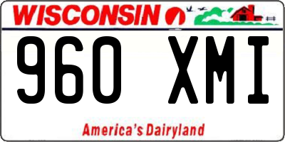 WI license plate 960XMI