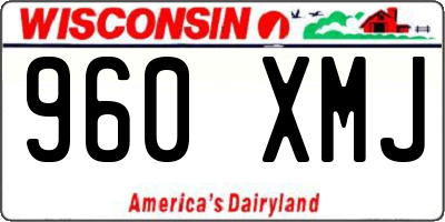 WI license plate 960XMJ