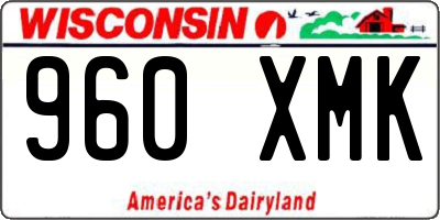 WI license plate 960XMK