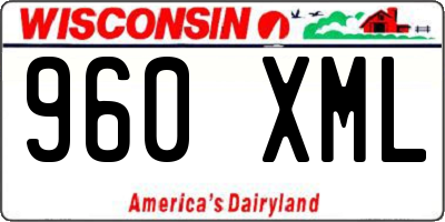 WI license plate 960XML