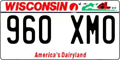 WI license plate 960XMO