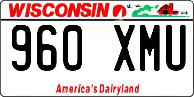 WI license plate 960XMU