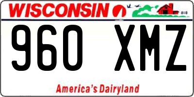 WI license plate 960XMZ