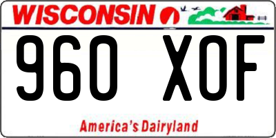 WI license plate 960XOF