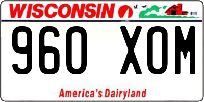 WI license plate 960XOM