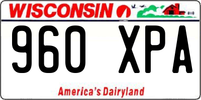 WI license plate 960XPA