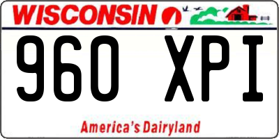 WI license plate 960XPI