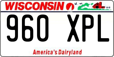 WI license plate 960XPL