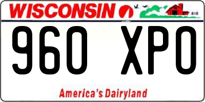 WI license plate 960XPO