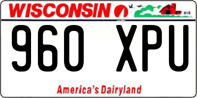 WI license plate 960XPU