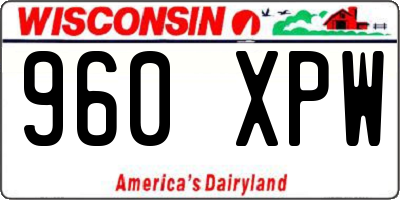 WI license plate 960XPW
