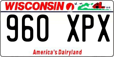 WI license plate 960XPX