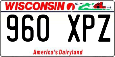 WI license plate 960XPZ