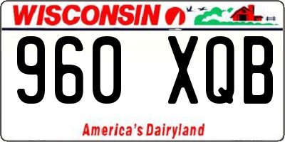 WI license plate 960XQB