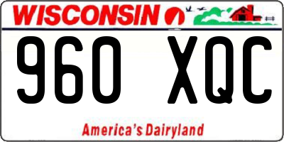 WI license plate 960XQC