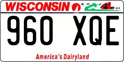 WI license plate 960XQE