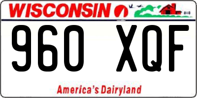 WI license plate 960XQF