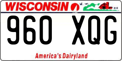WI license plate 960XQG