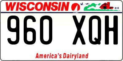 WI license plate 960XQH