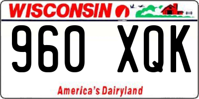 WI license plate 960XQK
