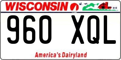 WI license plate 960XQL