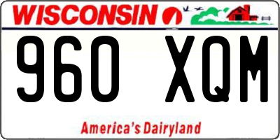 WI license plate 960XQM
