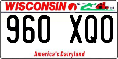 WI license plate 960XQO