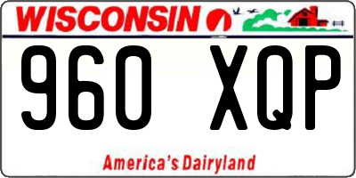 WI license plate 960XQP