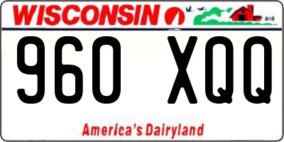 WI license plate 960XQQ