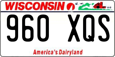 WI license plate 960XQS