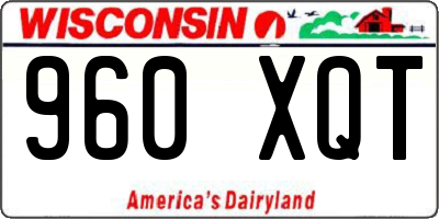 WI license plate 960XQT