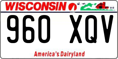 WI license plate 960XQV