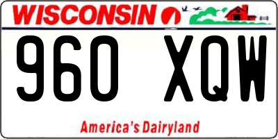 WI license plate 960XQW
