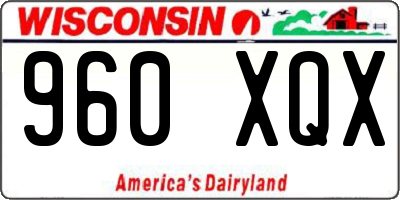 WI license plate 960XQX