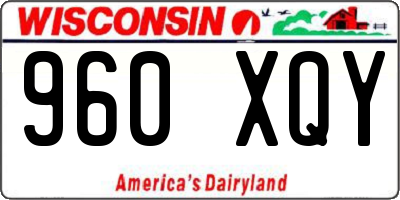 WI license plate 960XQY
