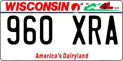WI license plate 960XRA