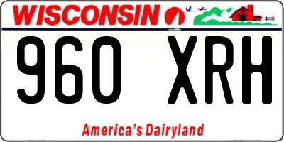 WI license plate 960XRH