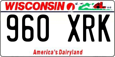 WI license plate 960XRK