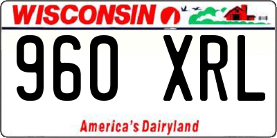 WI license plate 960XRL