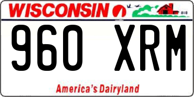WI license plate 960XRM