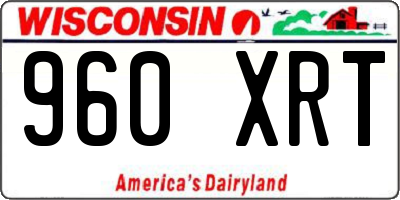 WI license plate 960XRT