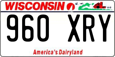 WI license plate 960XRY