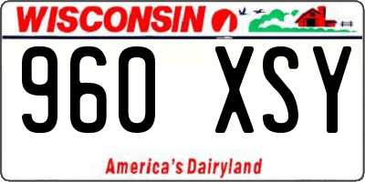 WI license plate 960XSY